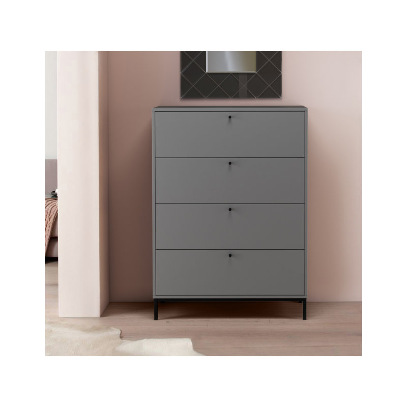 Ivian 4 - Drawer Chest of Drawers, Grey