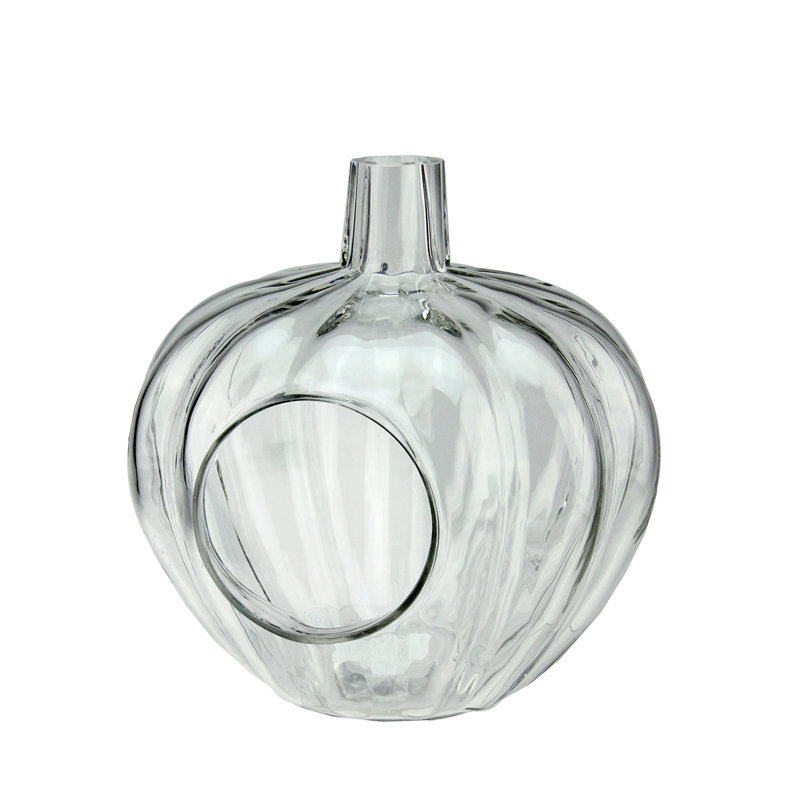 Porte-bougie en verre, H 10,5 po x l 8 po x P 8 po