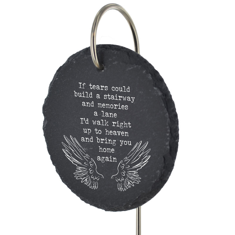 Blinnie Waterproof Slate Circle People Memorial Plaque