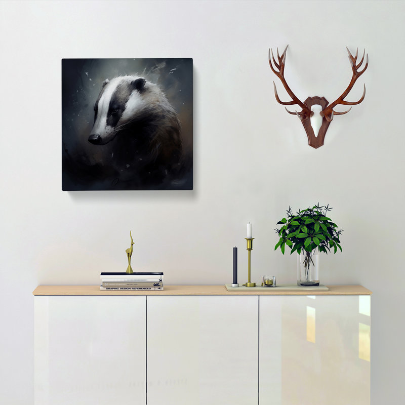 Badger Conceptual - Wrapped Canvas - Framed Print, 50cm H x 50cm W x 3cm D