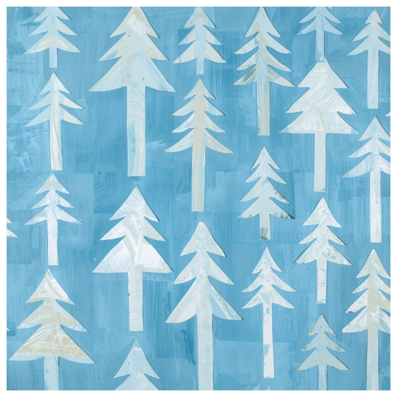 Blue Pine Trees Duvet Covers, King