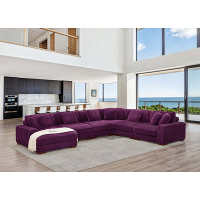 Canapé modulaire Amritbir de 157,5 po de largeur faisant face à la droite