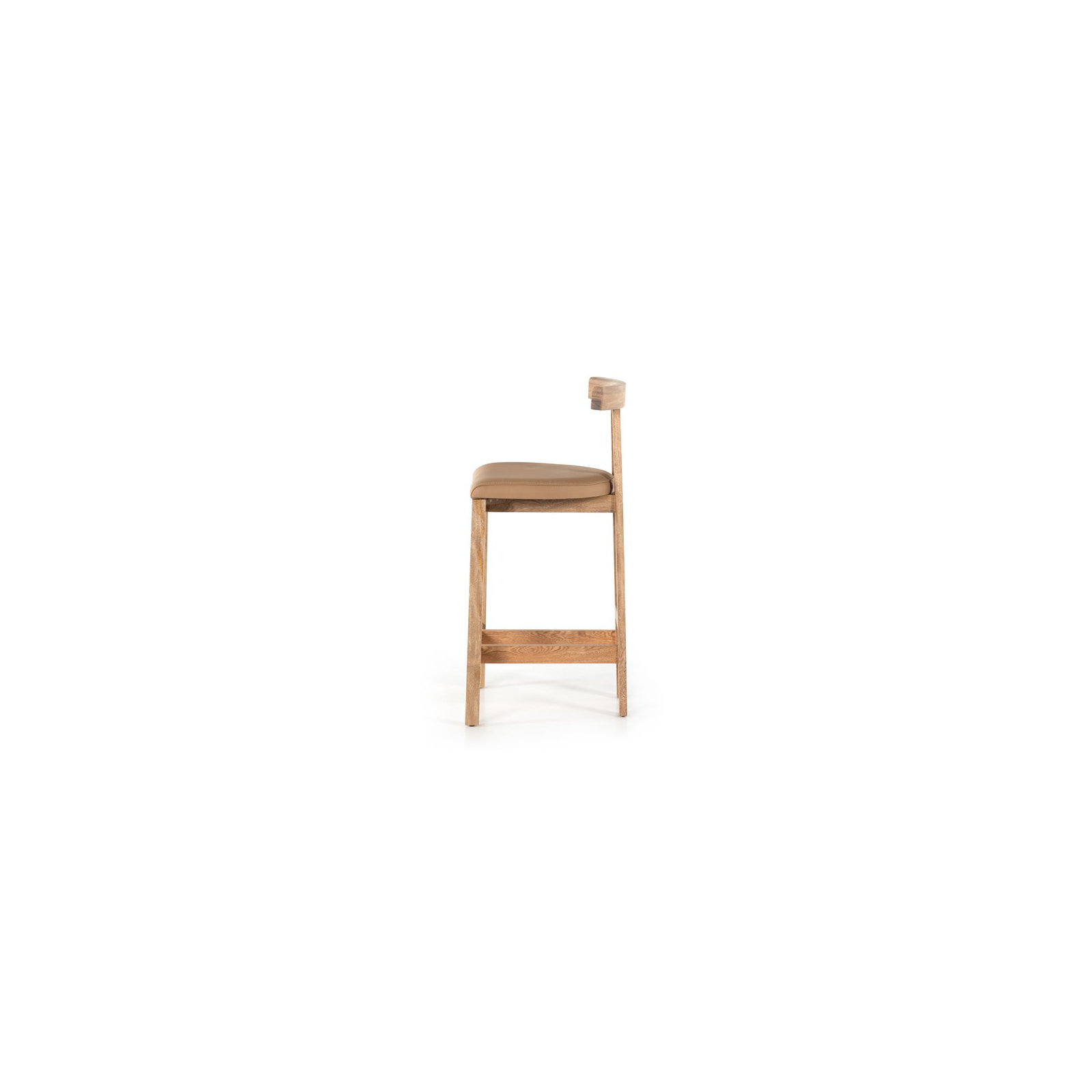 Seville Leather Bar & Counter Stool, Natural, Counter Stool (26” Seat Height)