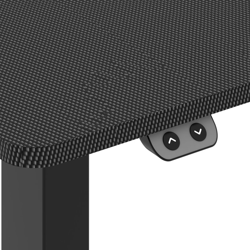 Myrick Adjustable Metal Base Standing Desk, Black