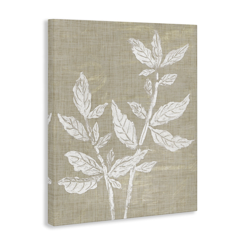 Feuilles de bohème sur toile à motif naturel, design par Melissa Wang, H 40 po x l 30 po