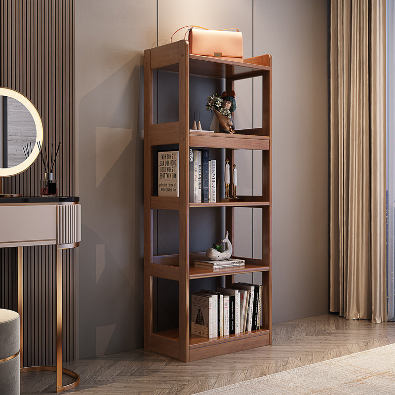 39.6 cm W Solid Wood Standard Bookcase, (5 Shelves) 160cm H x 39.6cm W x 39.1cm D