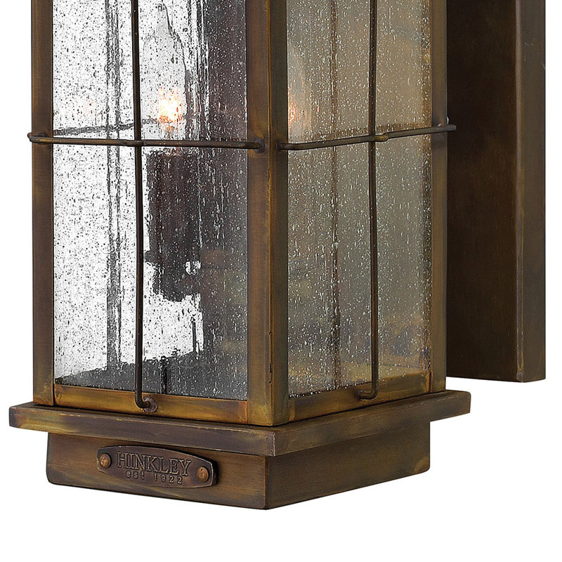 Bingham 2-Light Outdoor Wall Lantern, Integrated LED, Sienna