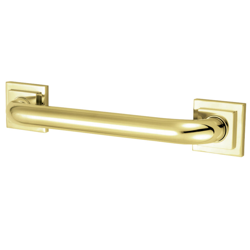 Kingston Brass Claremont 1-1/4 Inch O.D Grab Bar, 18" W, Polished Brass