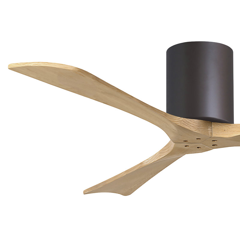 Ventilateur de plafond à 3 pales Olivier, Bronze texturé, Ton érable clair, 52"