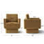 Fauteuil d'appoint pivotant tonneau jaune-1340019442