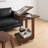 C Shaped End Table with 360° Adjustable Desktop and Rolling Casters