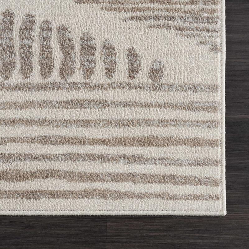 Tapis beige Dounia Southwestern, Tapis de couloir 2 pi 7 po x 7 pi 3 po