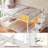 Twin Over Twin Low Bunk Bed With Storage Staircase, Drawers And Shelves, Led Lights, Power Outlet, Full-length Guardrail, For Small Space-2124687567-2134035559