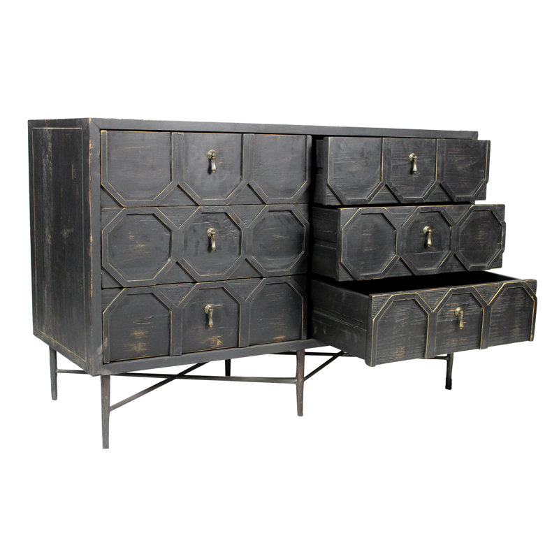 Commode double 6 tiroirs Jillian
