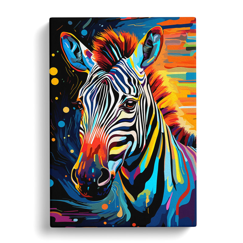 Zebra Futurism - Wrapped Canvas, 76cm H x 50cm W x 3cm D