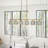 Tarver 6 - Light Kitchen Island Linear Golden Finished Crystal Shade Cylinder Pendant Light Fixture