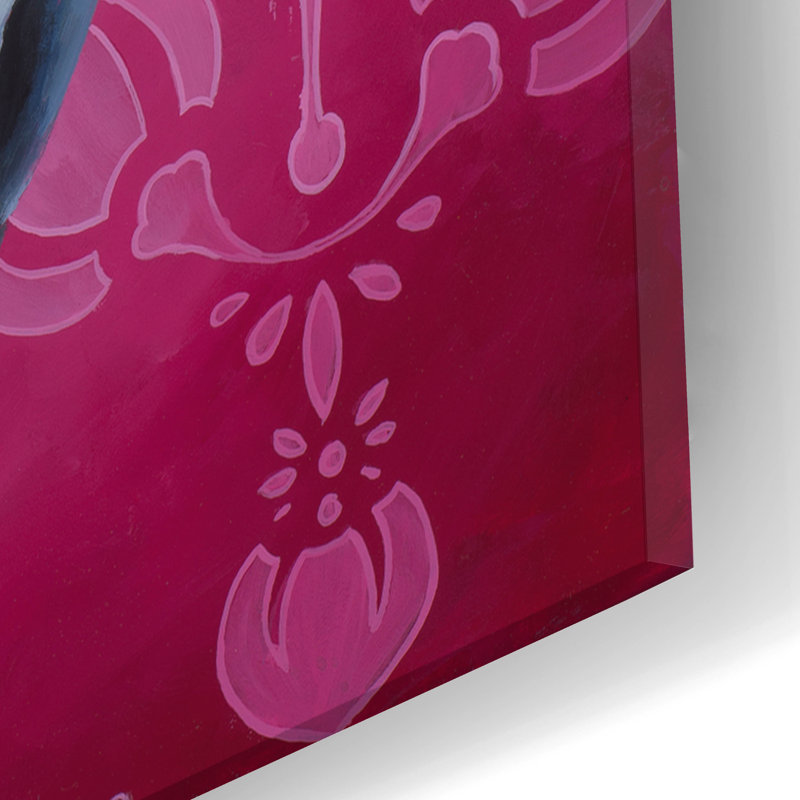  «Pink Burro» par Heather Gauthier, art mural en verre acrylique, 16 po x 24 po, H 24 po x l 16 po