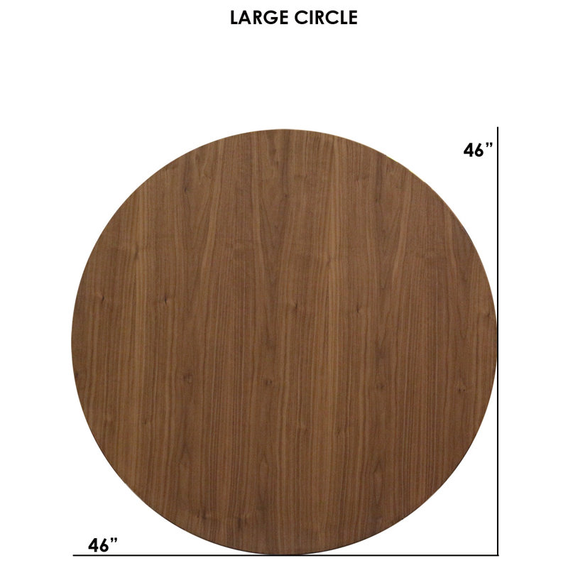 Williams Single Coffee Table, 18" H x 46" L x 46" W, Yellow, Walnut