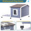 Grande niche pour chien avec terrasse amovible et ventilation, convient aux petits chiens surélevés et aux fenêtres de ventilation de taille moyenne