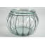 Porte-bougie surdimensionné en verre espagnol 10,25 "fabriqué à la main et recyclé transparent Tea Garden