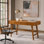 Bureau d'écriture Mid-Century moderne en bois massif Adakras