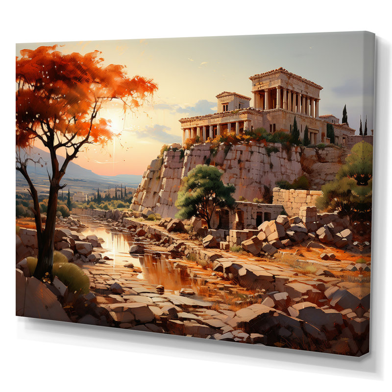 " Greece Emperor Dreams I ", 12" H x 20" W x 1" D, Wrapped Canvas