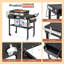 Table de barbecue d'extérieur, grille de barbecue portable pliante