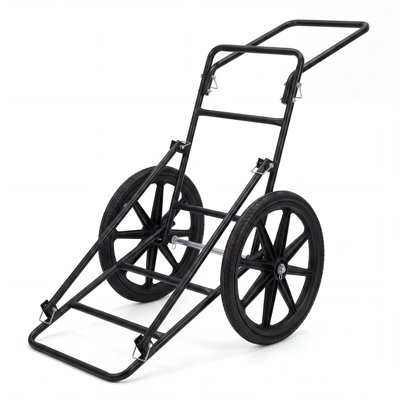 Chariot de jeu pliable avec chariot de cerf robuste de 500 lb avec des roues de 19 pouces, chariot de chasse en acier allié avec poignée ergonomique, grand chariot de transport pour le jeu, le bois de chauffage, l'équipement et le transport extérieur