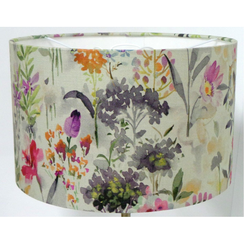 Cotton Drum Lamp Shade ( Screw On ), 17.5 cm H x 20 cm W x 20 cm D