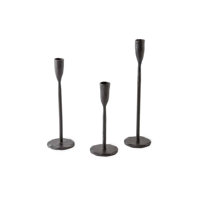 Bougeoirs en fer, ensemble de 3