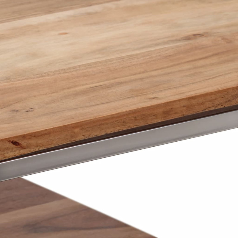 Console Ludivino, Bois, Argent et brun clair