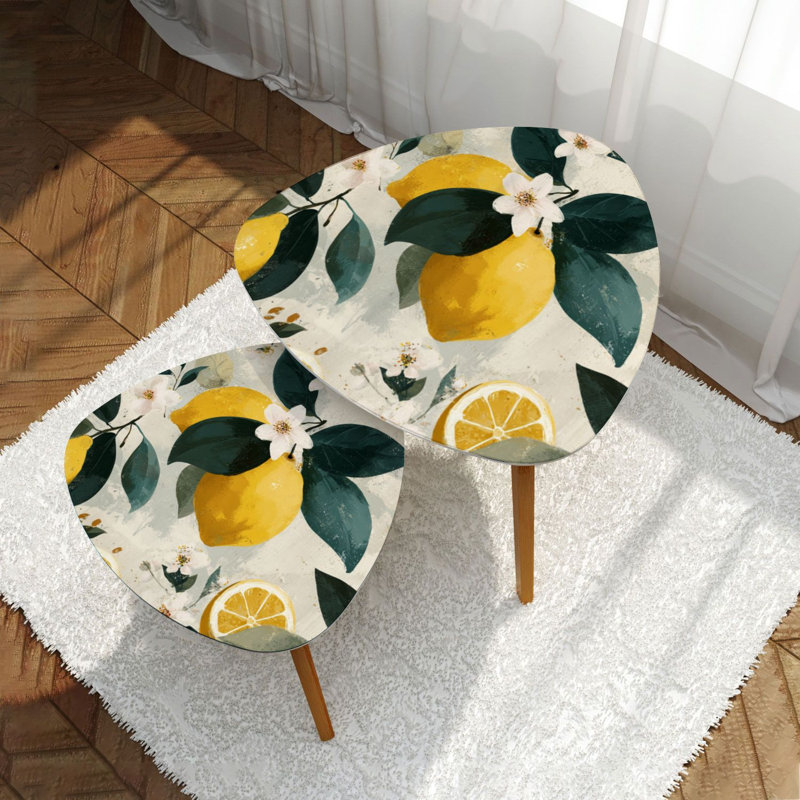 Ensemble de 2 tables basses gigognes Triangle
