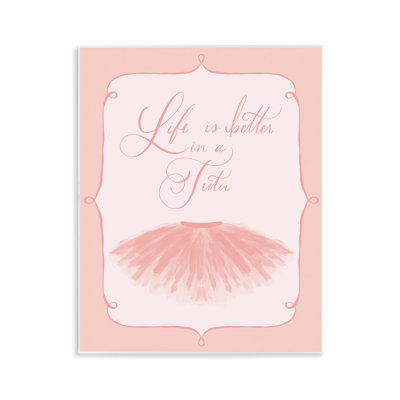 «Life's Better in Tutu», art mural sur bois par Hey Bre! Creative Studio