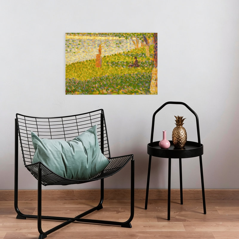 Women On The River Bank, Study For La Grande Jatte, C.1885-86 Abstract Contemporary City Architecture Wall Art Print 1 Piece Wrapped Canvas Wall Art