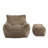 Compression 38"W Large Faux Fur Memory Foam Filled Bean Bag Chair For Adults And Kids-110327061