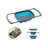 6 Quart Over the Sink Collapsible Colander with Extendable Handles, Kitchen Strainer for Fruits Vegetables, Blue