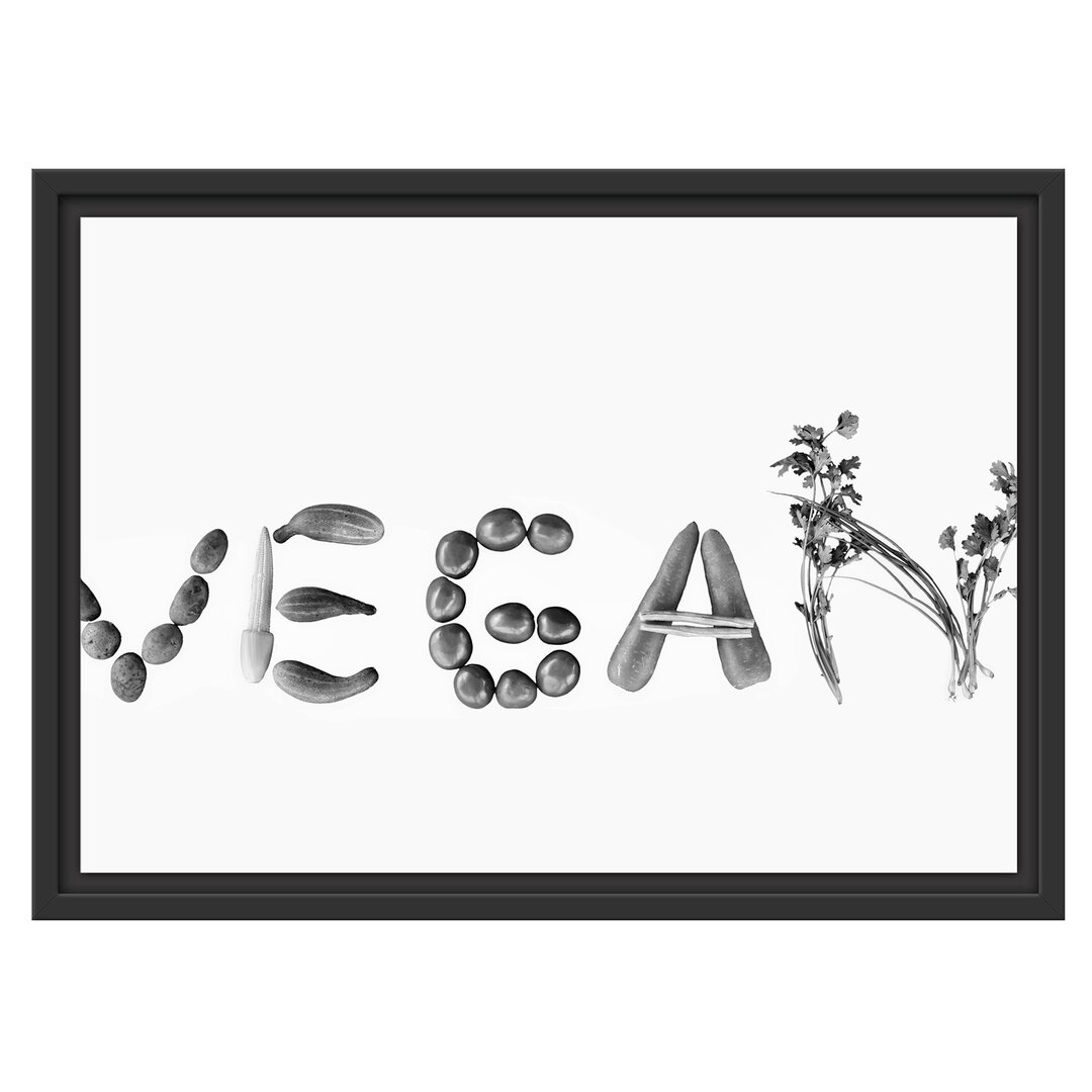 Gerahmtes Wandbild Vegan Gemüse