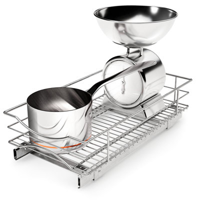 Pull-Out In-Cabinet Organizer with Ball-Bearing Gliders, 11" Width