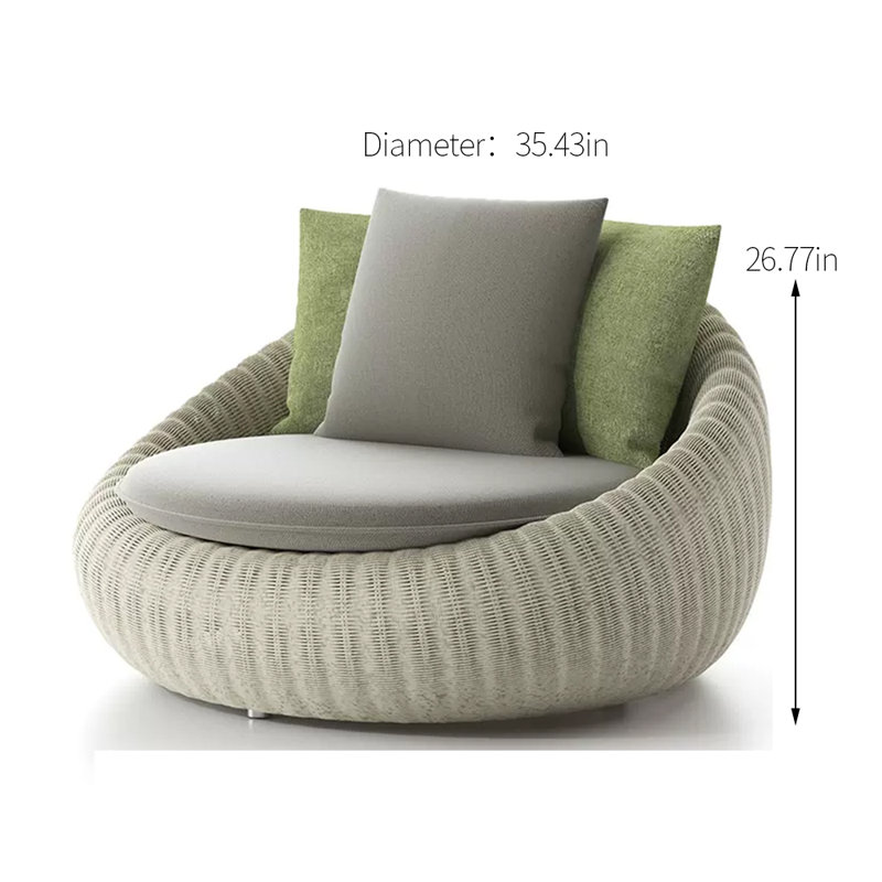 Chaise longue d'extérieur en rotin Leisure PE
