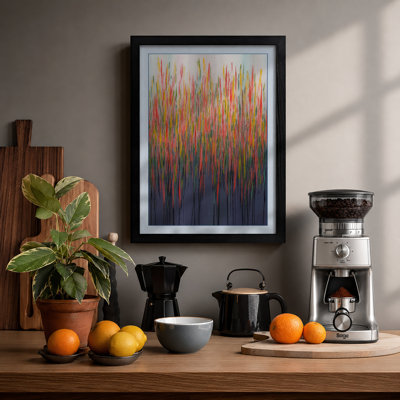 Chromatic Descent Abstract - Framed Print