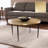 Round Cocktail Table With Embossed Top