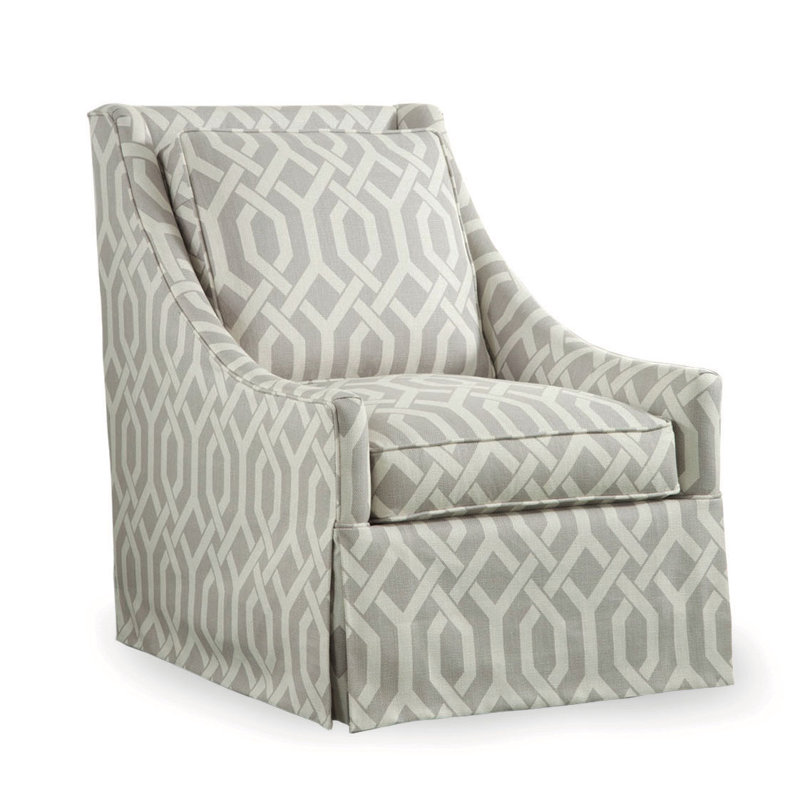 Teagan Upholstered Slipcovered Armchair, Green Performance Fabric; 0851-54