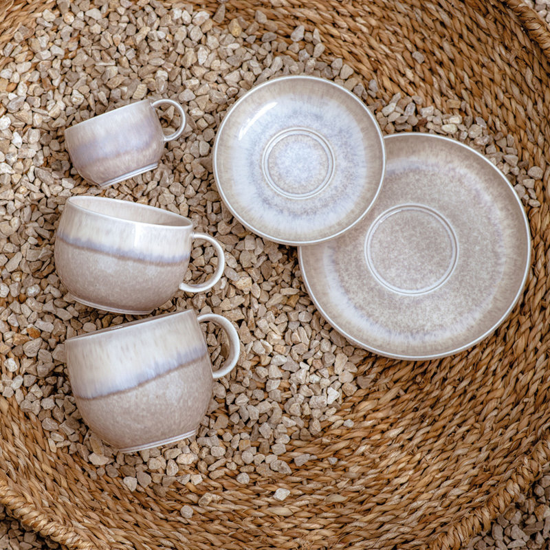 Perlemor Espresso Saucer, Sand