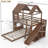 House Bunk Bed With Ladders, Slides, Storage Shelves, And Wardrobe, Playhouse Design For Kids' Rooms-1636998927