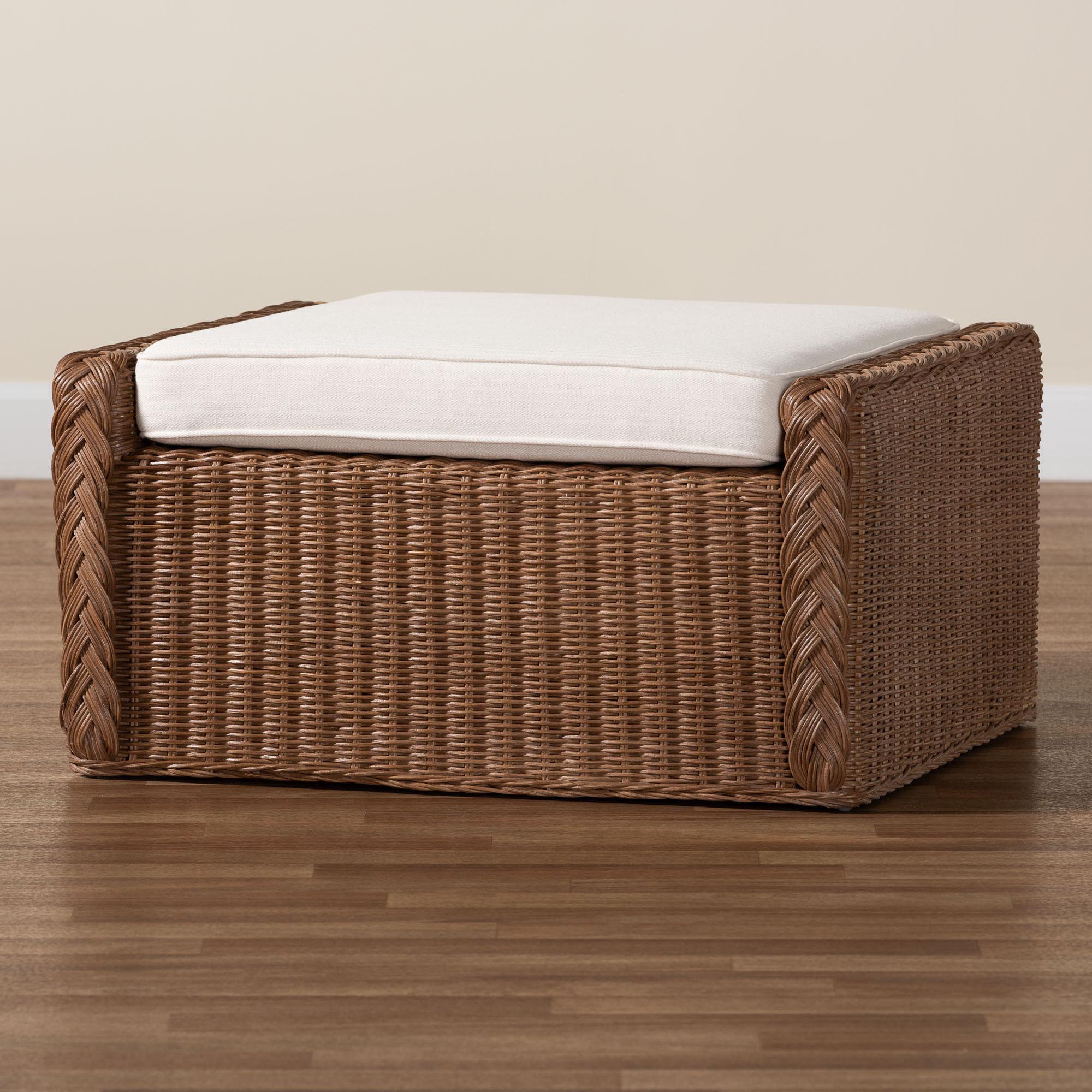 Hokku Designs Bali & Pari Derris Bohemian Peanut Brown Braided Rattan ...