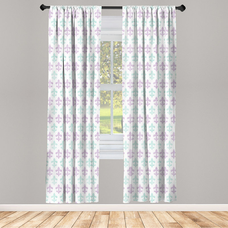 Semi-Sheer Rod Pocket Curtain Panels, 28" x 63"