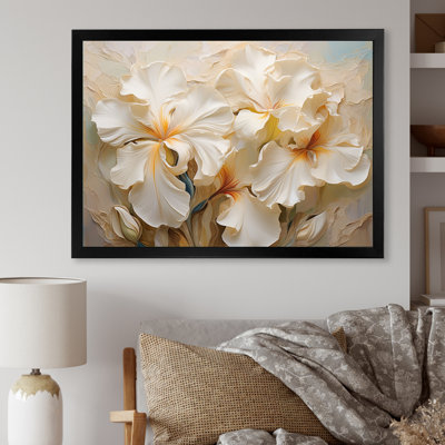 Golden Serenade of Irises I sur impression sur toile