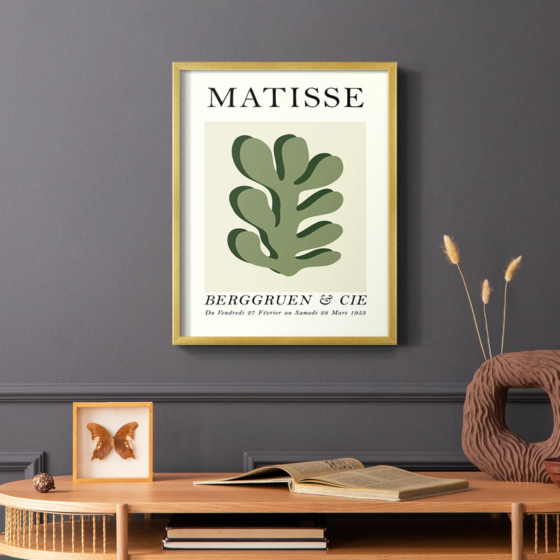 Matisse CCL XXXII, reproduction d'art encadrée - bois massif, Doré, H 20 po x l 16 po