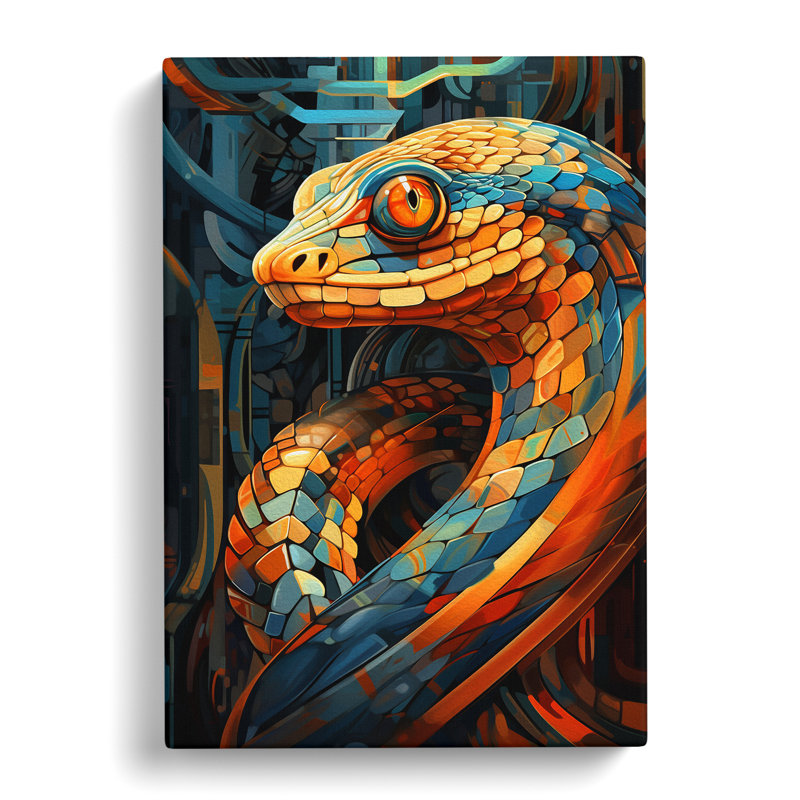 Snake Futurism - No Frame Print, 76cm H x 50cm W x 3cm D