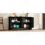 Buffet avec rangement, buffet en bois avec tablettes réglables et poignées dorées pour la cuisine, la salle à manger et le salon (noir)-133084987